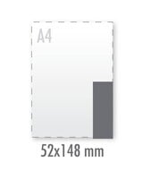 Sticker A7-lang (indoor wit) 90 grams plakpapier wit, glanzend