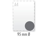 Sticker rond 95mm (indoor wit)