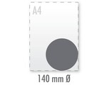 Sticker rond 140mm (indoor wit)