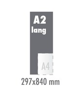 Posters Glossy A2-lang Fullcolor 135 grams glanzend (297x840mm)