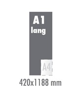 Posters Glossy A1-lang Fullcolor 135 grams glanzend (420x1188mm)