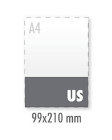 Ansichtkaart US 300 grams met eenzijdig UV-lak