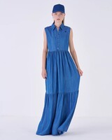 SILVIAN HEACH Denim Maxi Dress