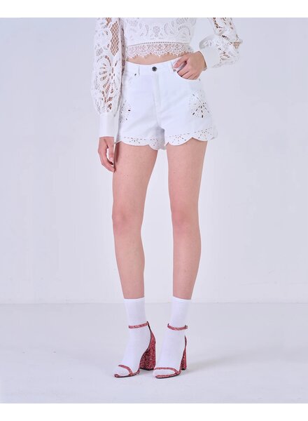 SILVIAN HEACH Denim Shorts With Embroidery