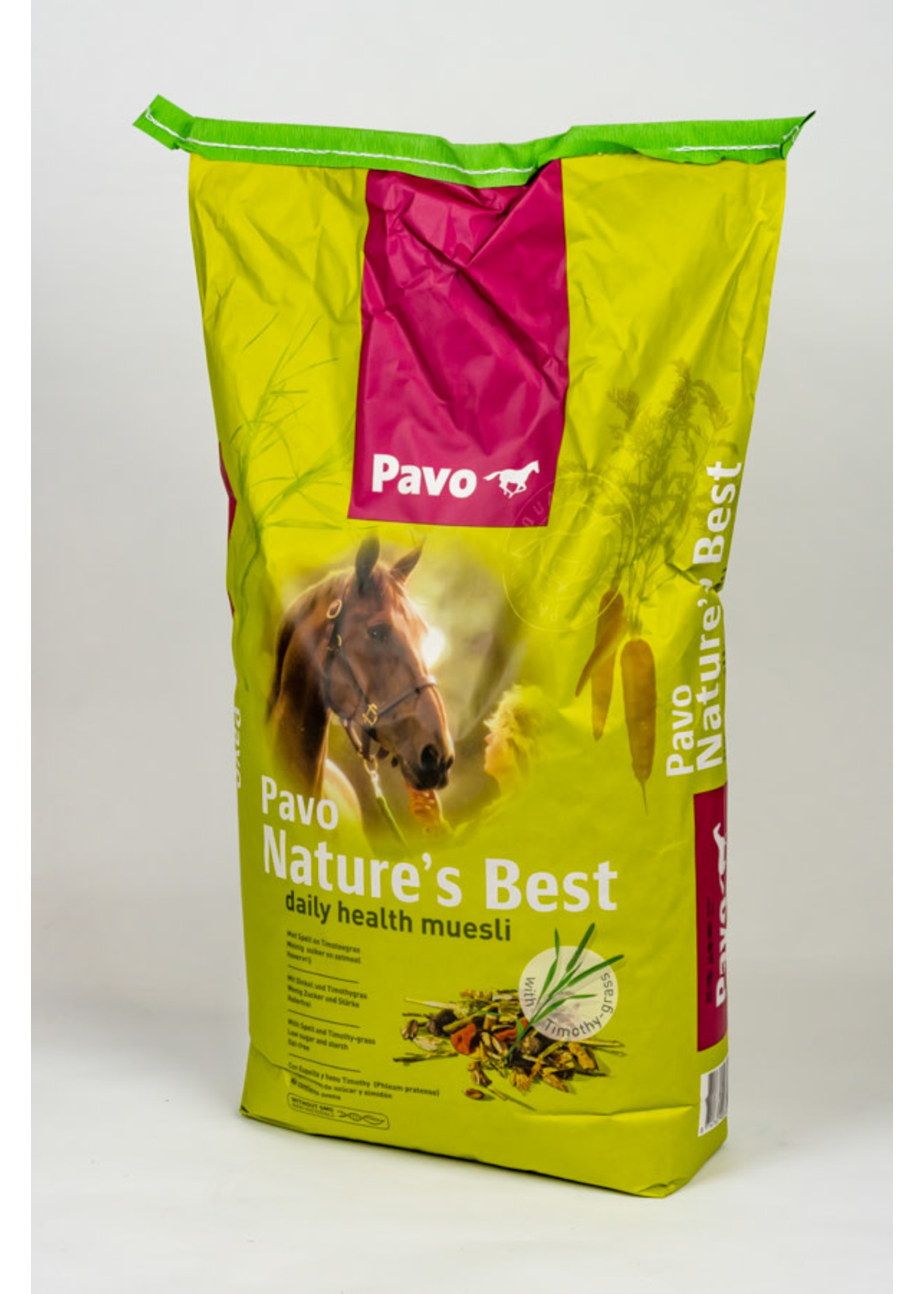 Pavo Nature’s Best 15 kg – structuurrijke onderhoudsmengeling voor recreatiepaarden