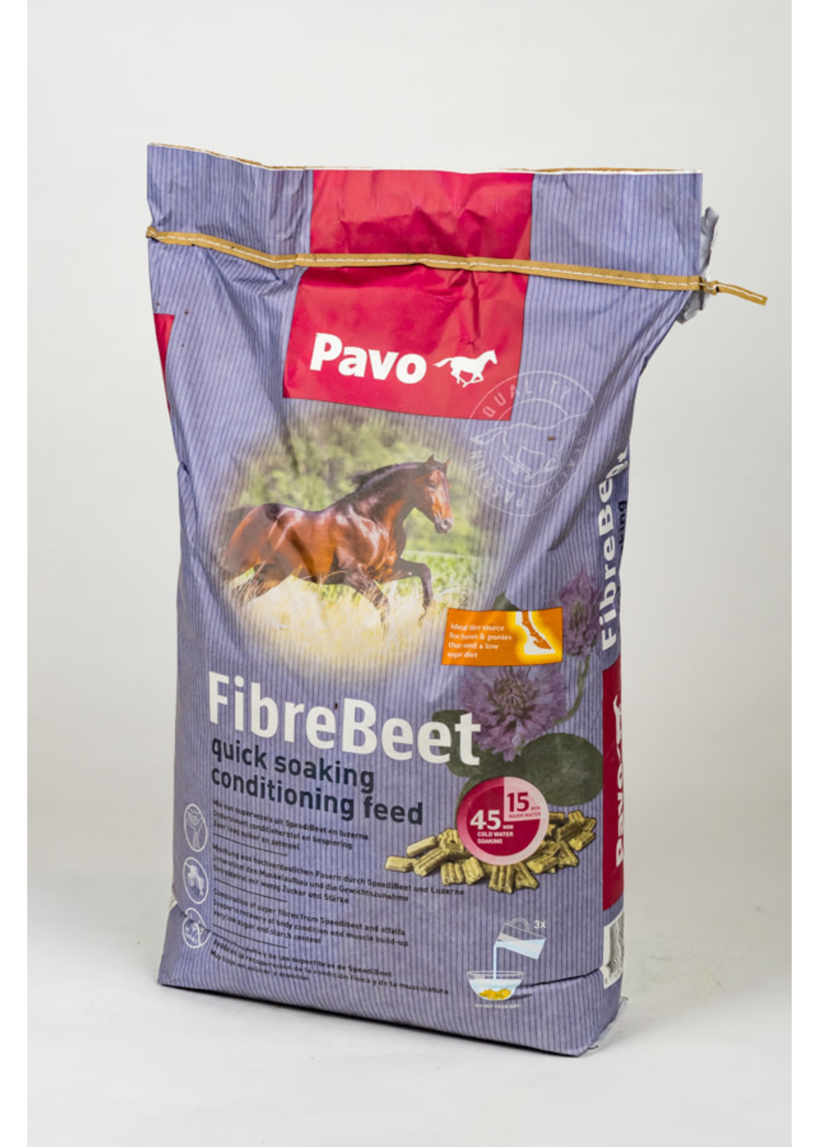 Pavo FibreBeet 15 kg – vezelrijke mash voor darmgezondheid en gecontroleerde energie