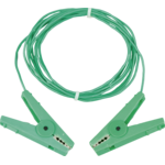 Patura Câble de raccordement de la broche de terre 3m, vert avec pinces en acier inoxydable