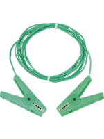 Earth pin connector cable 3m, green with stainless steel clamps