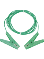 Patura Câble de raccordement de la broche de terre 3m, vert avec pinces en acier inoxydable