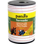 Patura Tornado ribbon 12.5mm white/orange 200m/roll