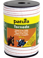 Patura PTR Tornado lint 12.5mm wit/oranje 200m/rol