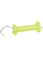 Gate handle with tension spring and hook neon yellow