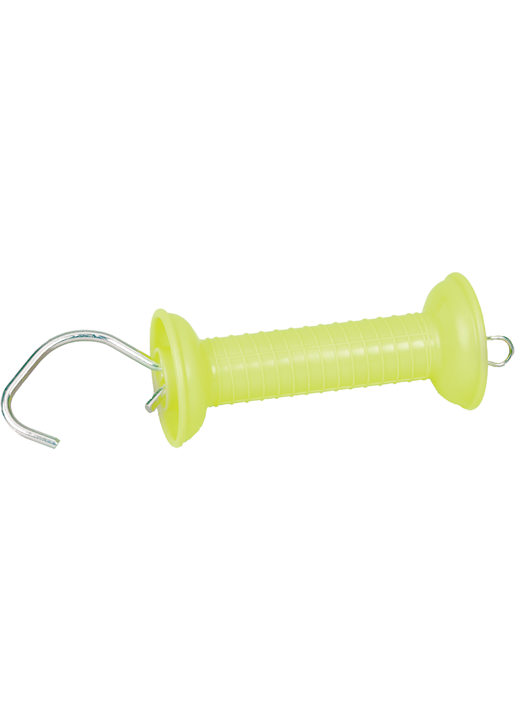 Patura Gate handle with tension spring and hook neon yellow