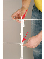 Patura TurnFix plastic post 1.05m white 8 huders (10pcs)