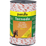 Patura Cordon tornade blanc/orange, rouleau de 200m