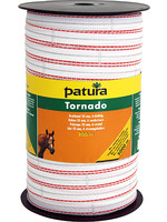 Tornado lint 20mm wit/oranje 400m/rol