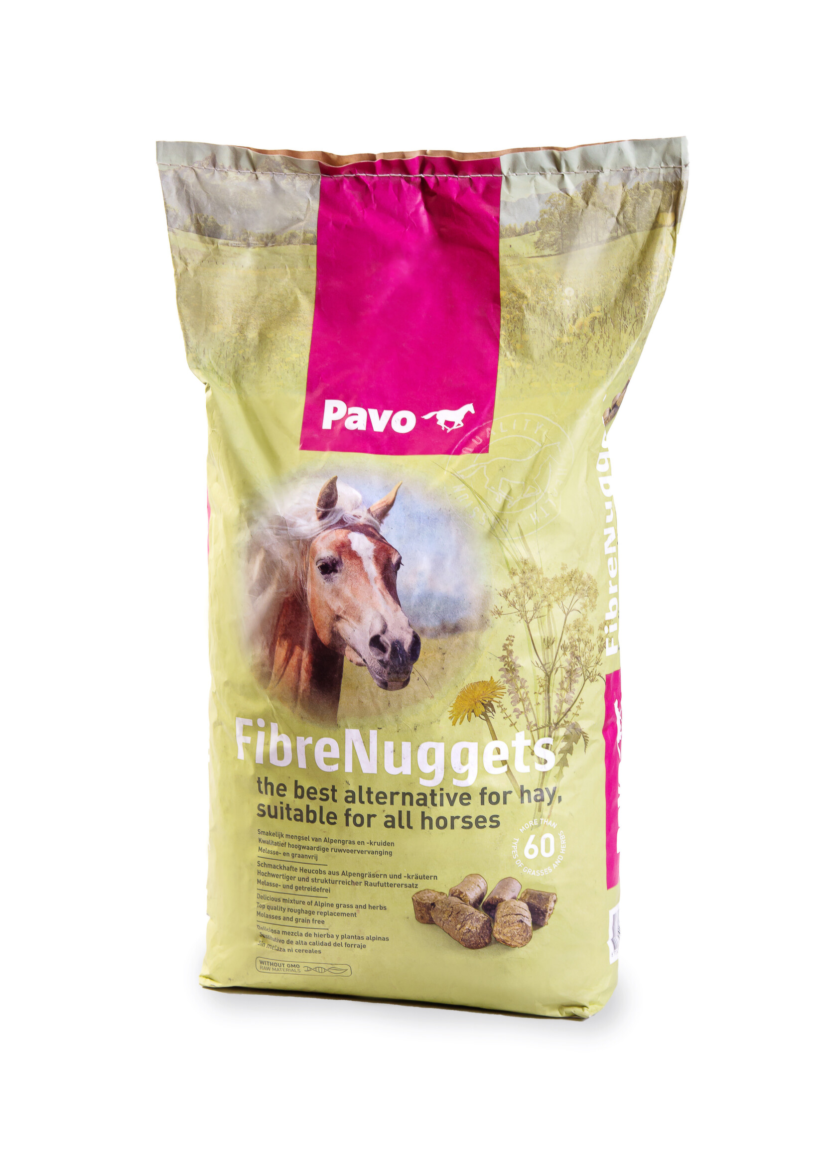 FiberNuggets 20 kg – vezelrijke ruwvoervervanger voor gevoelige paarden