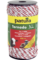 Patura PTR Tornado XL kunststofdraad wit/blauw 200m rol