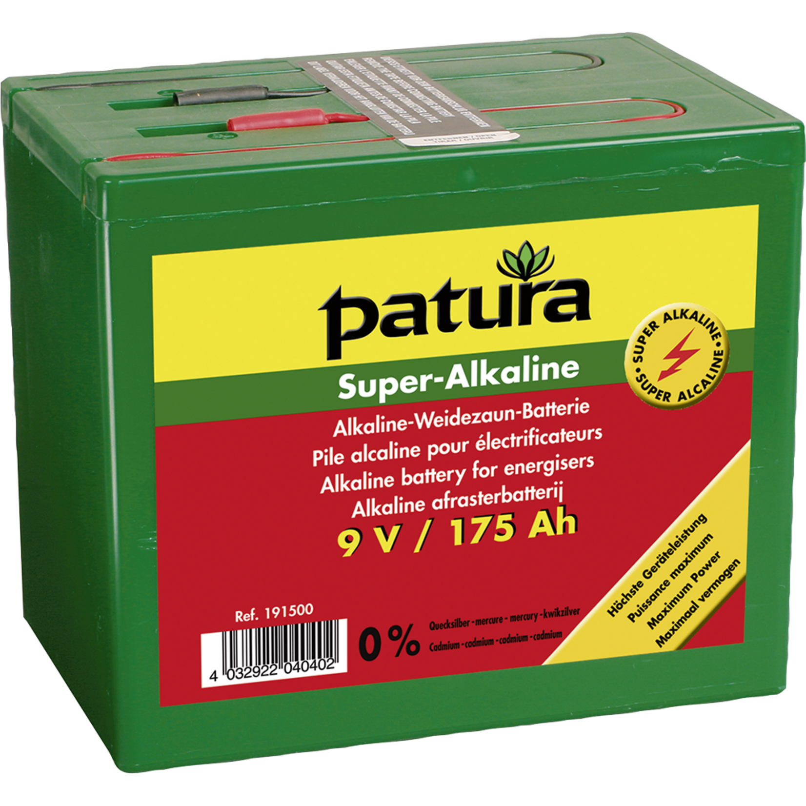 Patura Super alkaline battery 9V/160 Ah