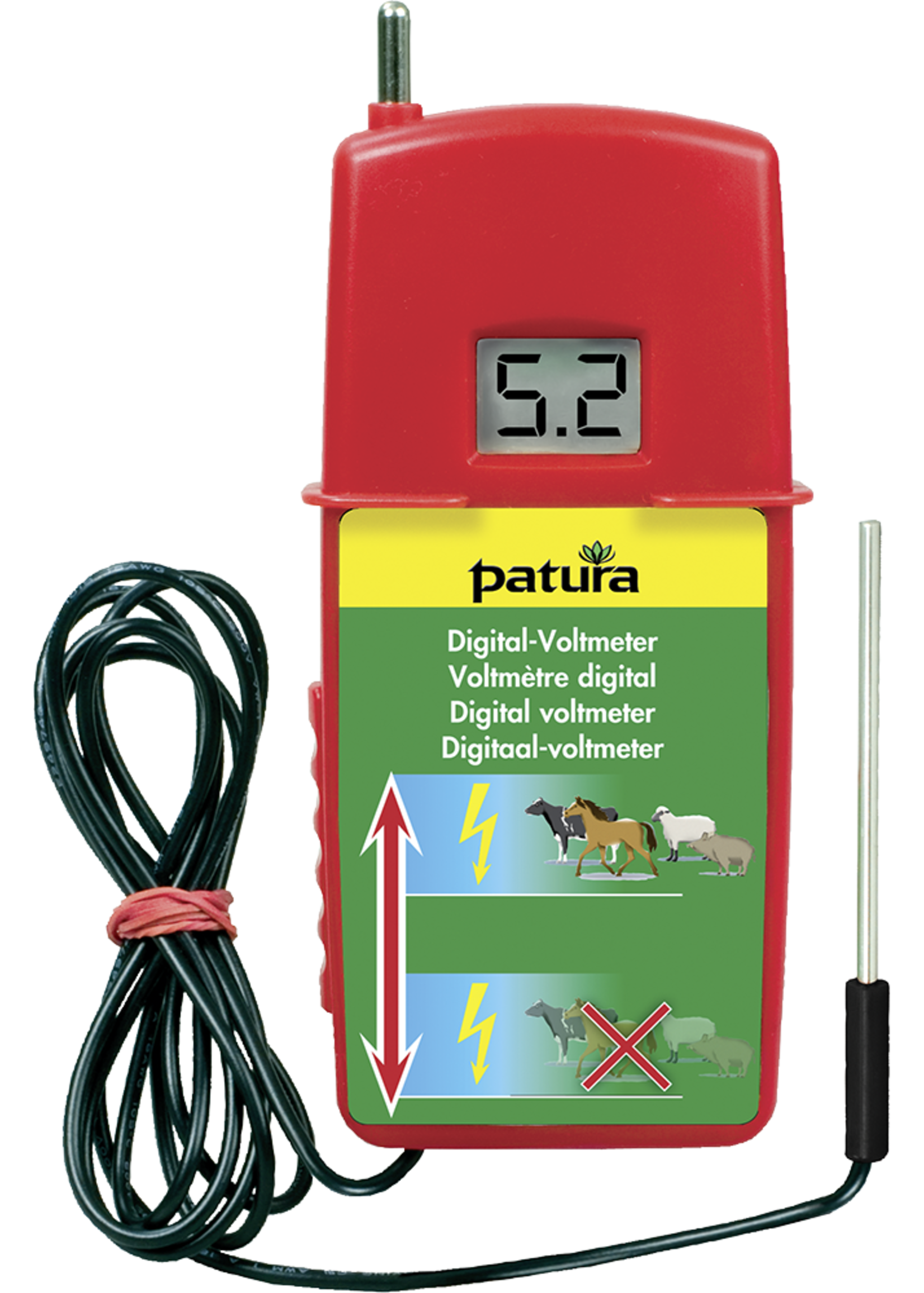Patura PTR Digitaal voltmeter m. belastingweerstand