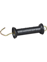 Patura Gate handle, black with hook and spring with pull restrictor (5pcs)