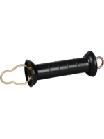 Patura Gate handle, black with eye and spring with pull limitation (5pcs)