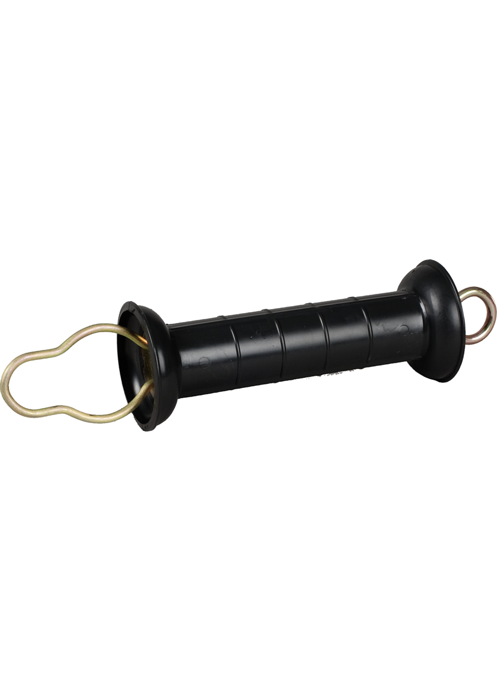 Patura Gate handle, black with eye and spring with pull limitation (5pcs)