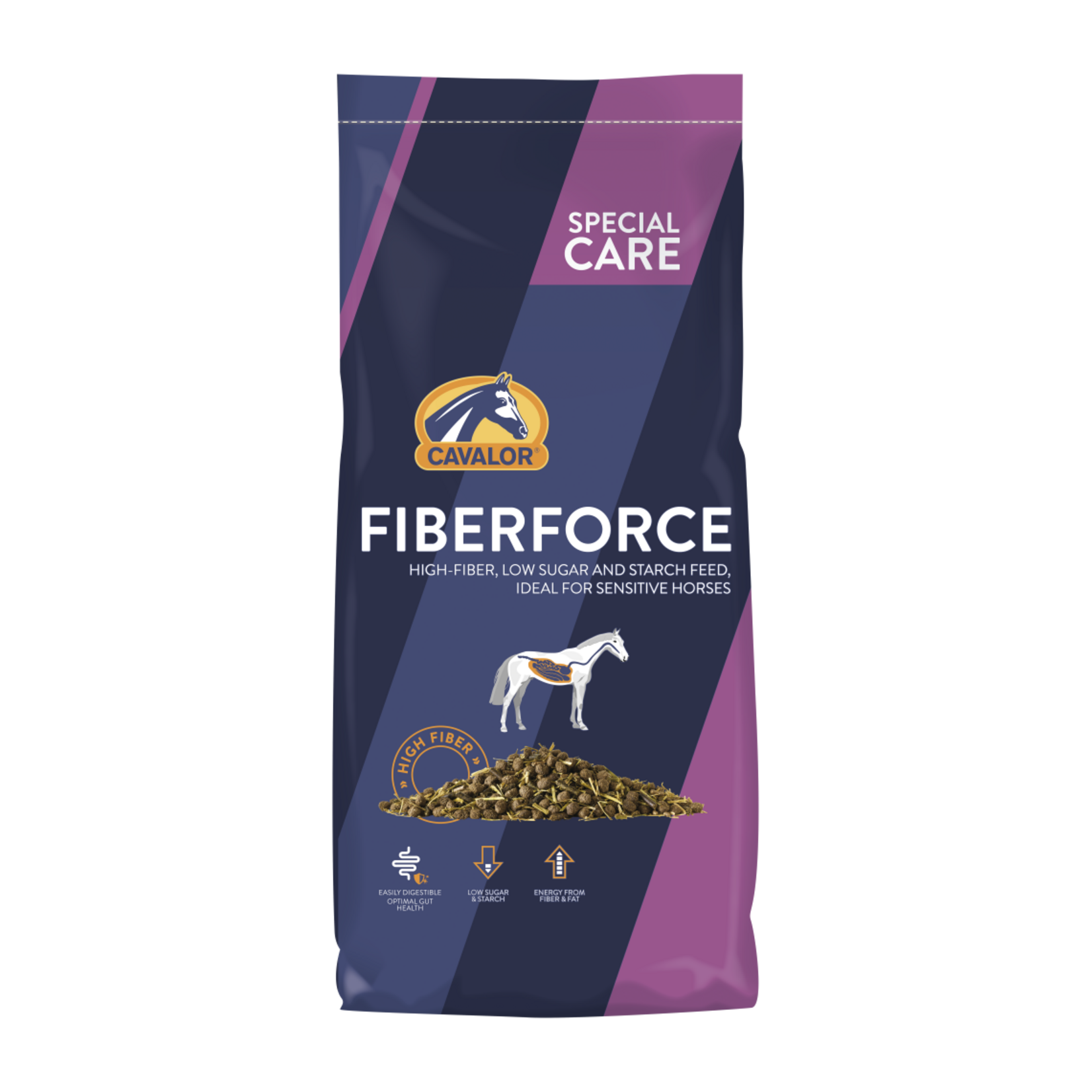 Cavalor Cavalor FiberForce 15 kg | High-fibre low sugar feed for sensitive horses