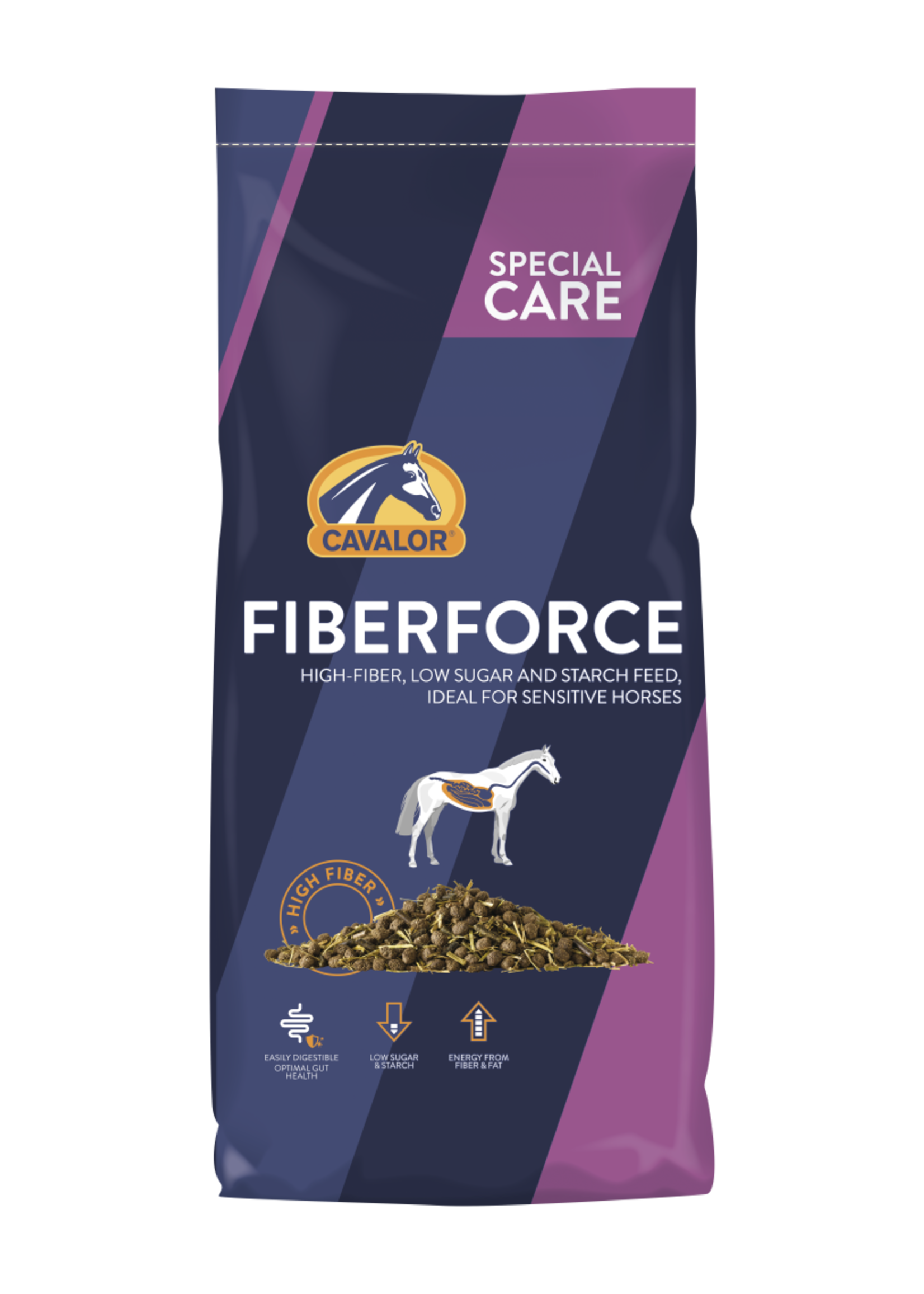 Cavalor Cavalor FiberForce 15 kg – dieetvoeding voor gecontroleerde en suikerarme voeding
