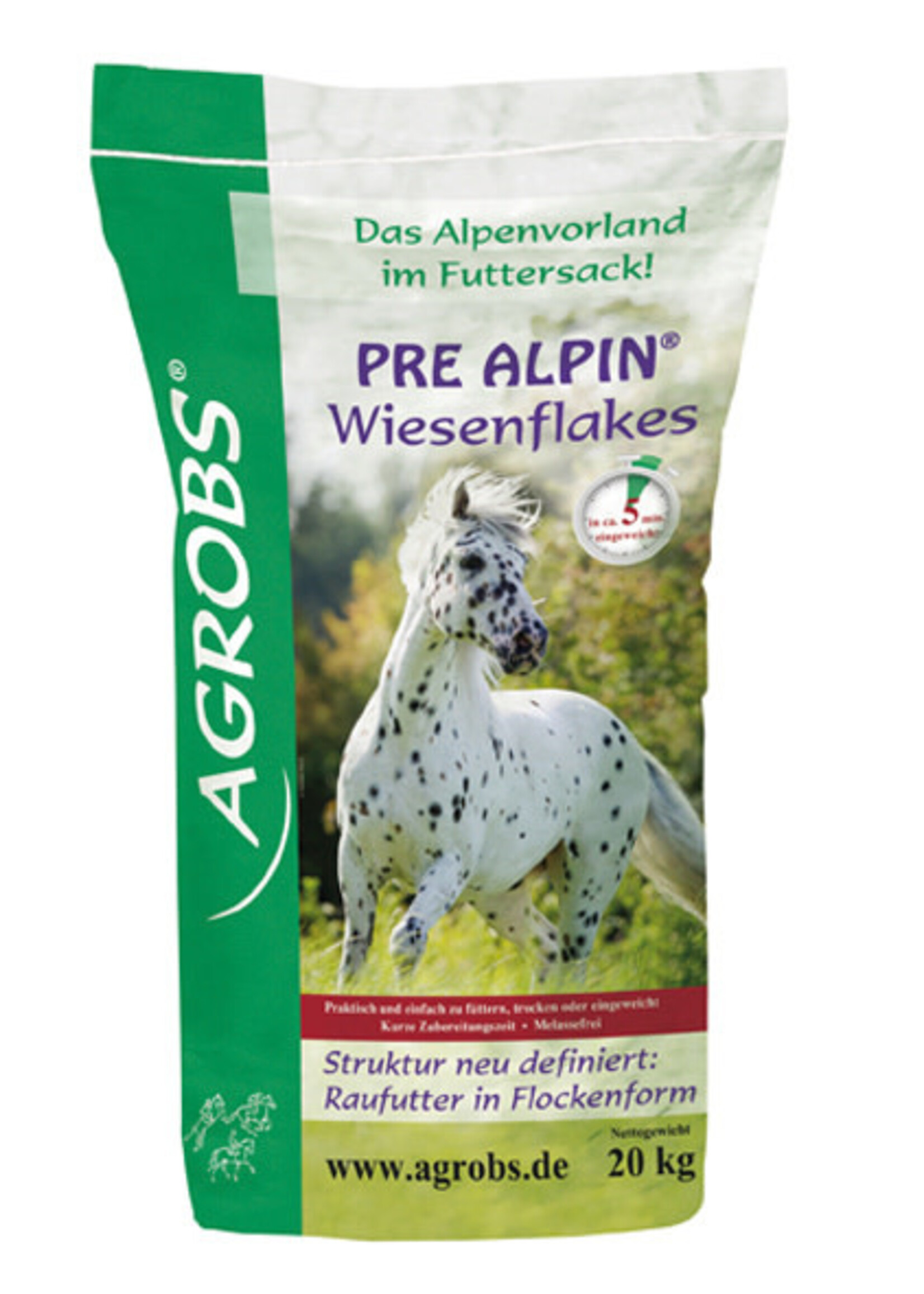 Agrobs Agrobs Pre Alpin Wiesenflakes 20 kg | Voor extra vezels en als hooivervanger