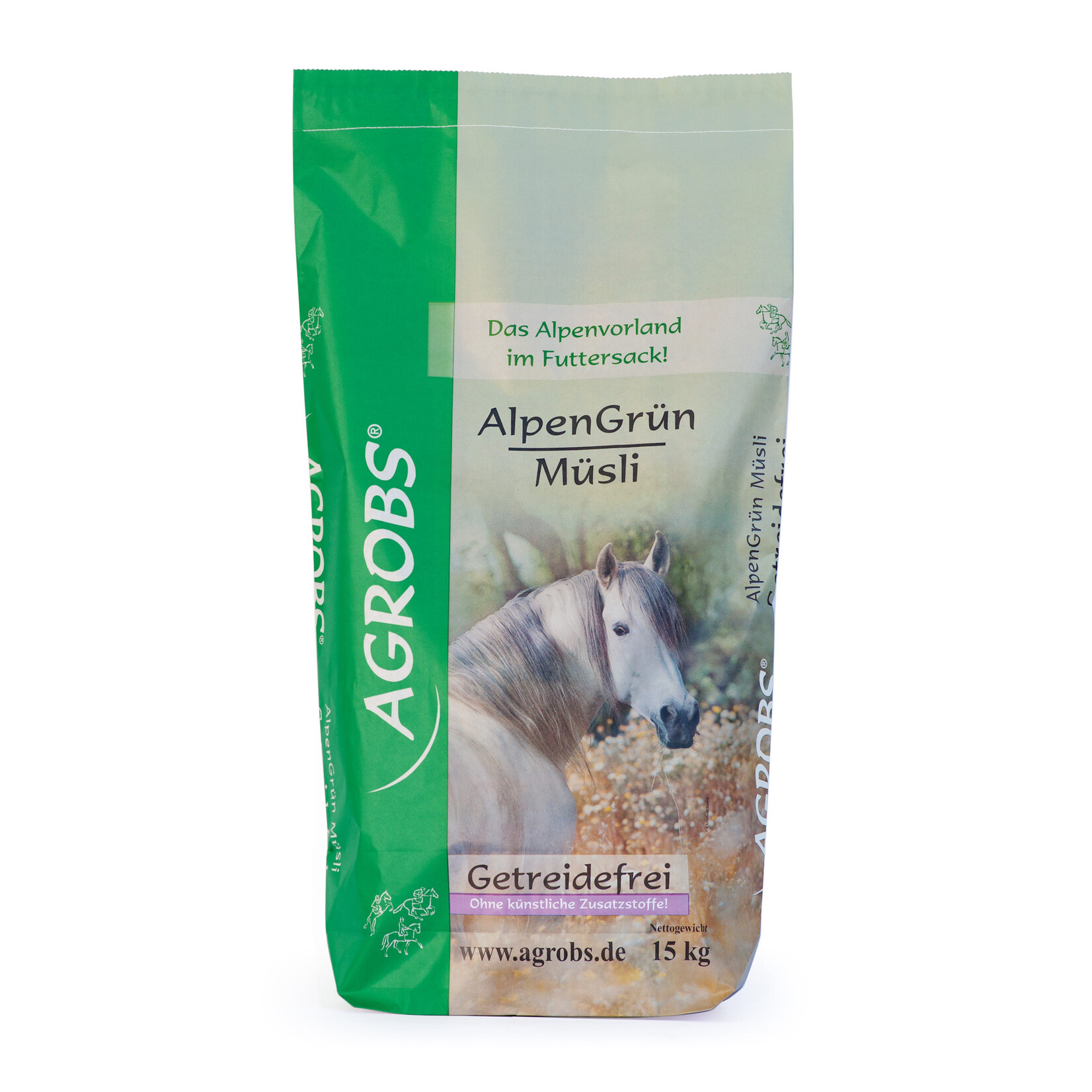 Agrobs AGROBS AlpenGrün Müsli 15 kg | Muesli riche en fibres sans céréales pour une alimentation naturelle