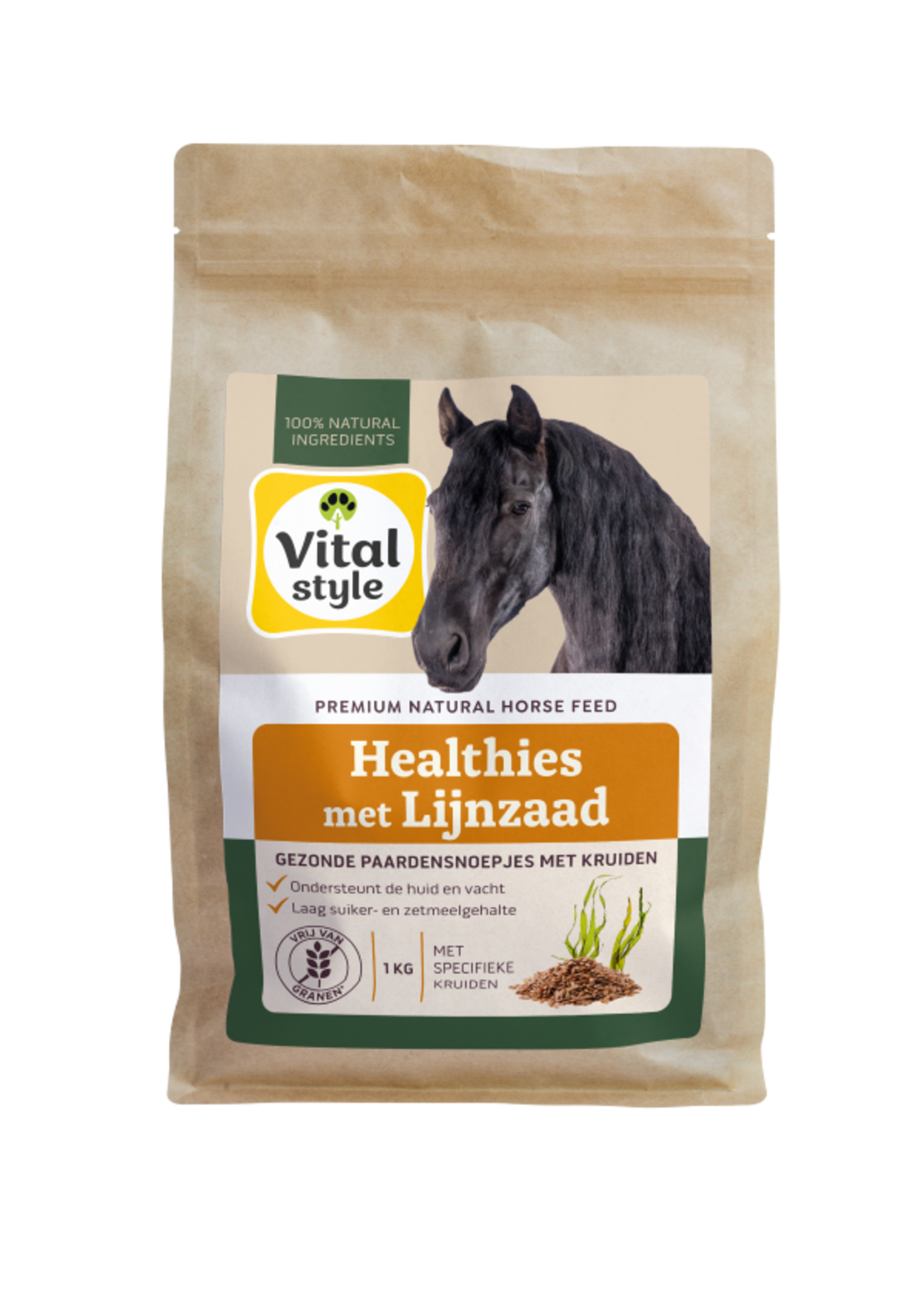 Vitalstyle VitalStyle Healthies au Lin 1 kg | Friandise saine pour la peau et le pelage