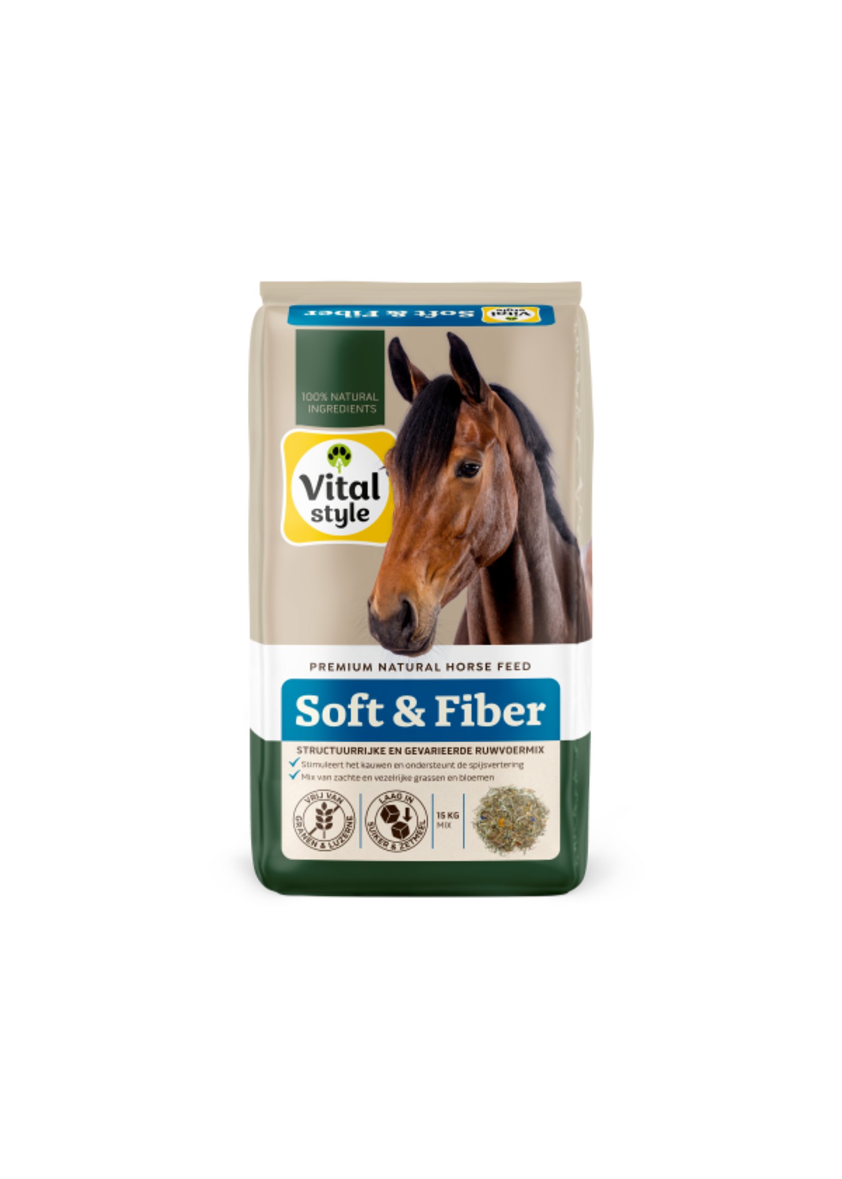 Vitalstyle Vitalstyle Roughage Mix Soft & Fiber 15 kg | For chewing activity and a fibre-rich diet