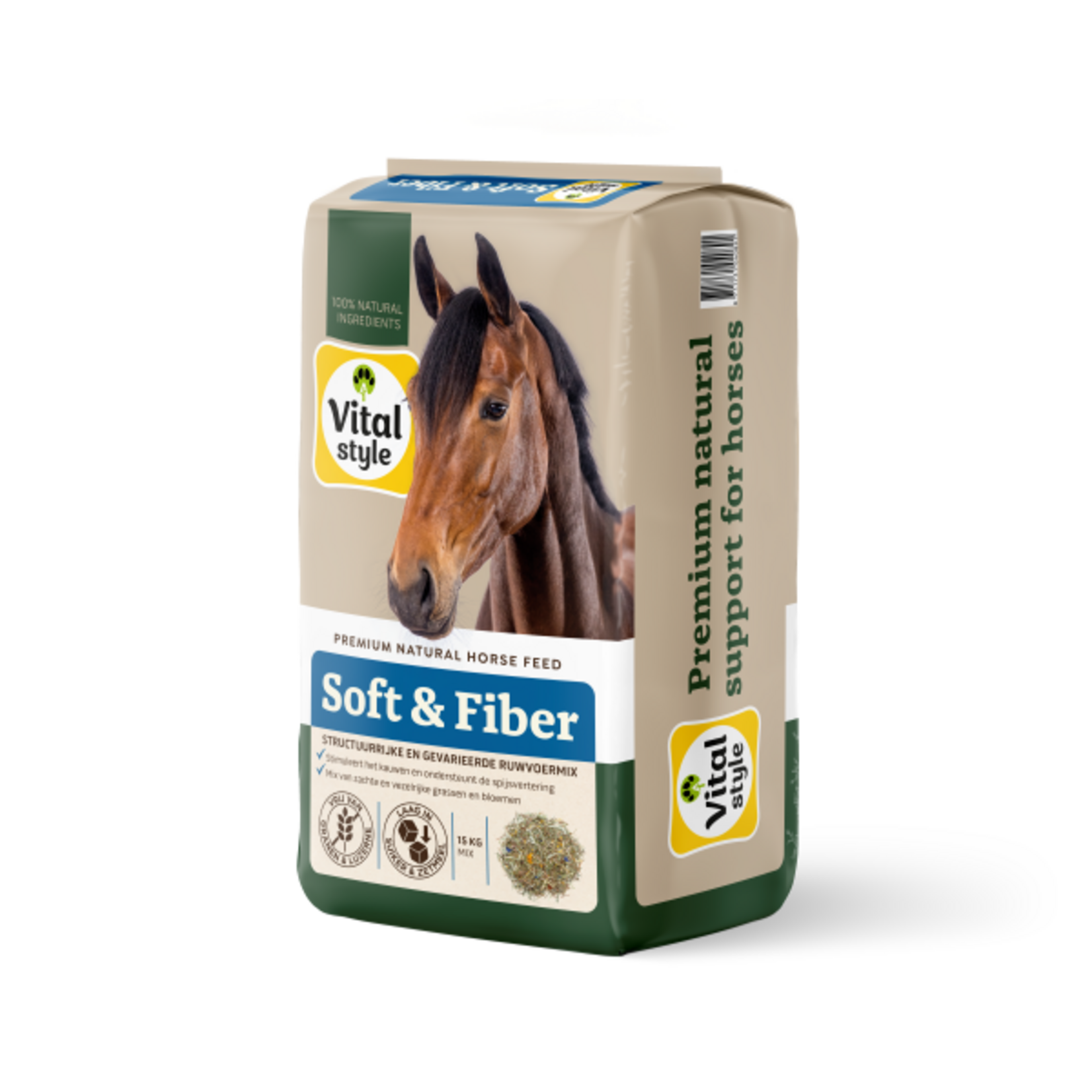 Vitalstyle Vitalstyle Mélange de Fourrage Soft & Fiber 15 kg | Pour la mastication et une ration riche en fibres