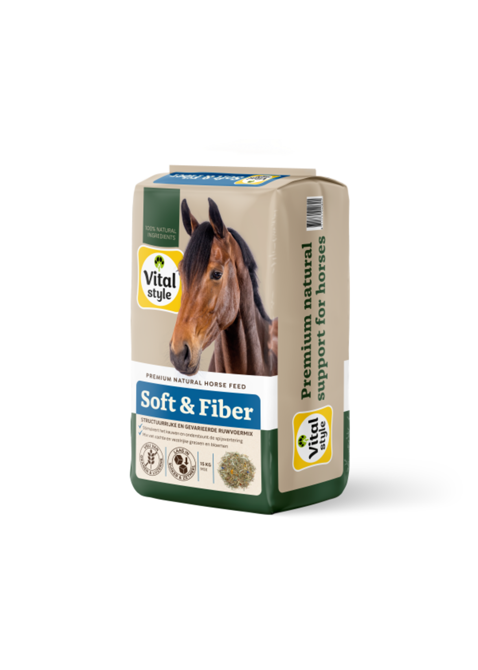 Vitalstyle Vitalstyle Mélange de fourrage Soft & Fiber 15kg