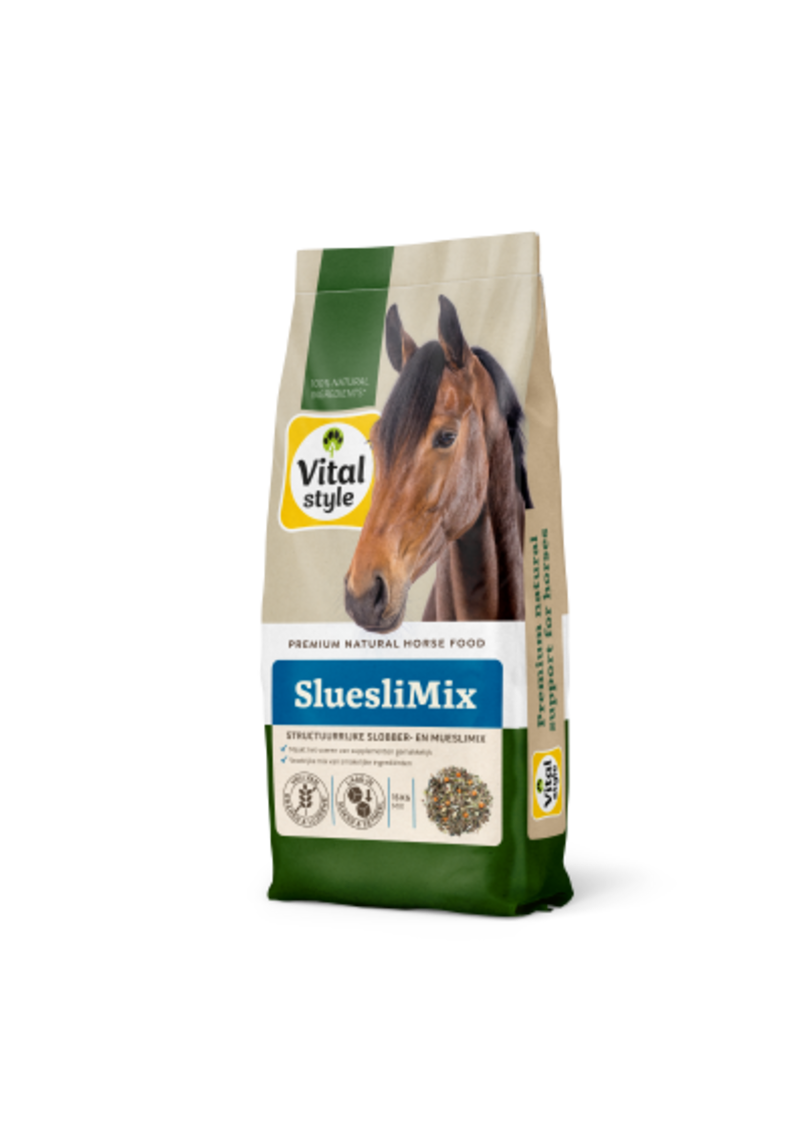 Vitalstyle Vitalstyle SluesliMix 15 kg | Mélange mash et muesli sans céréales pour chevaux sensibles et difficiles
