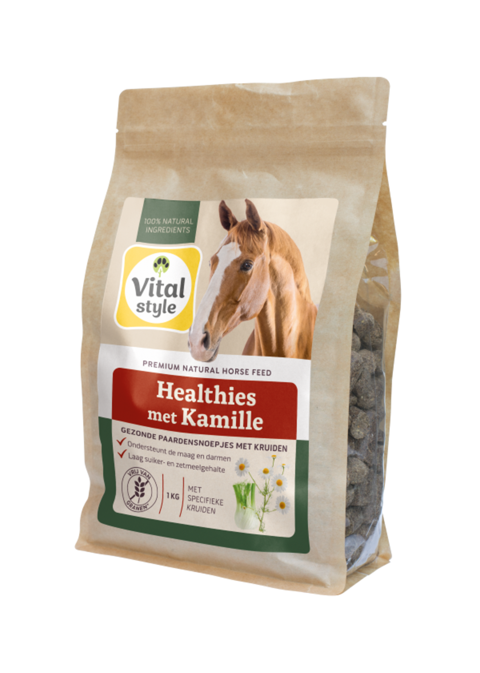 Vitalstyle VitalStyle Healties Chamomile 1 kg | Natural chamomile reward for horses and ponies