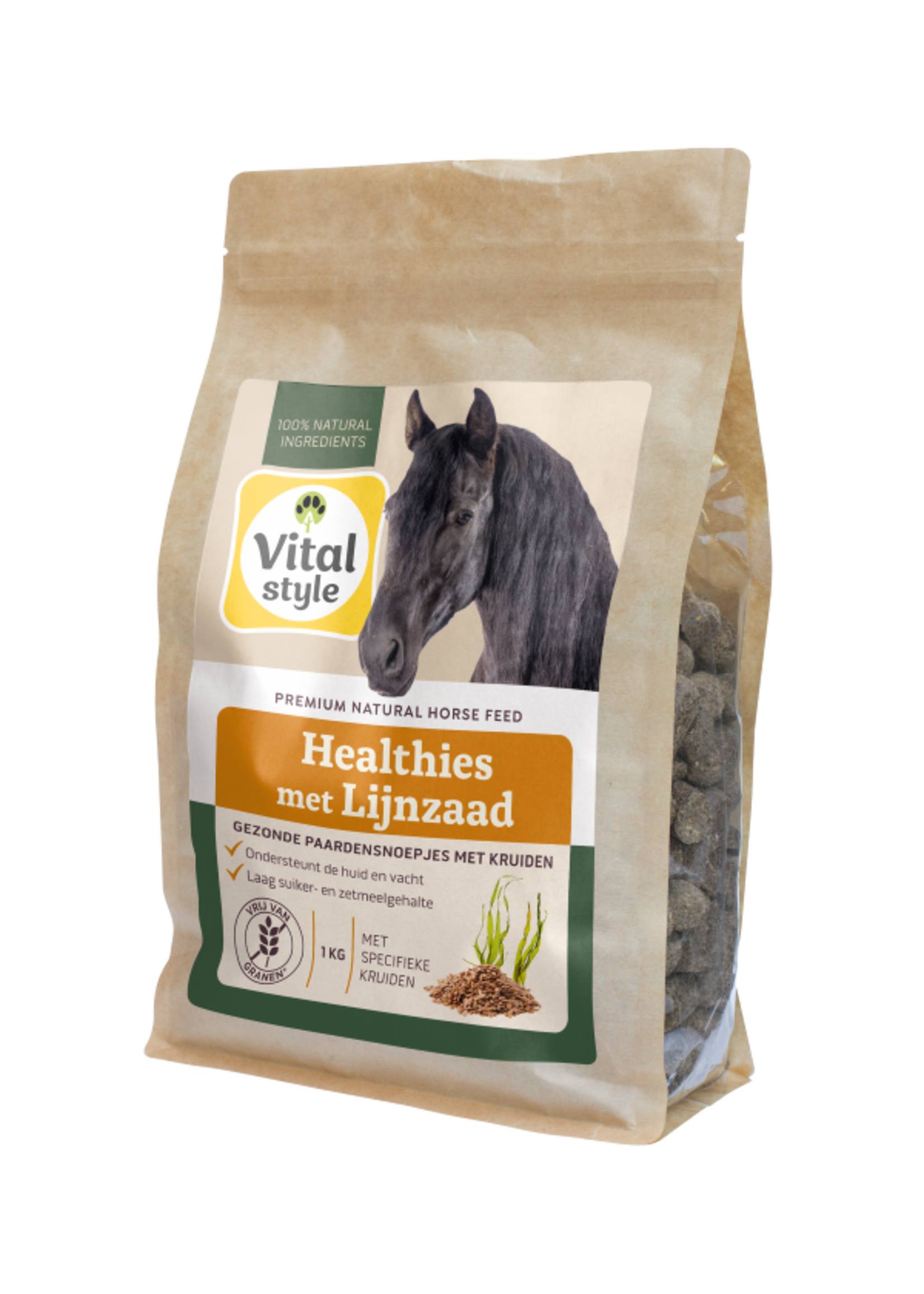 Vitalstyle VitalStyle Healthies au Lin 1 kg | Friandise saine pour la peau et le pelage