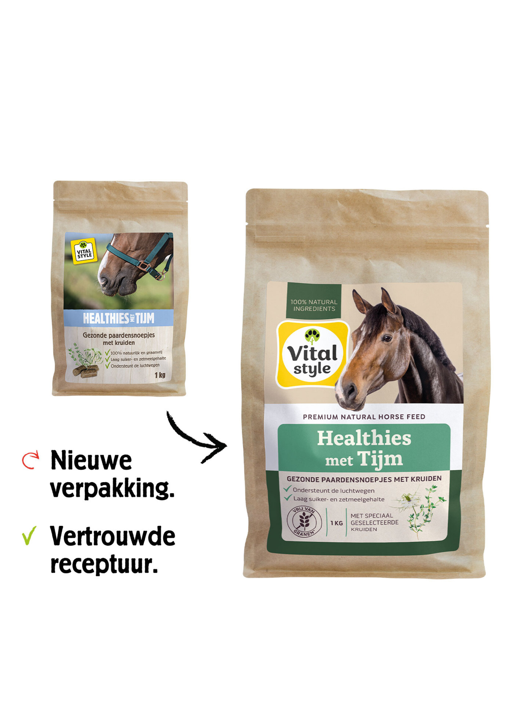 Vitalstyle VitalStyle Healthies au Thym 1 kg | Friandise saine avec soutien des voies respiratoires