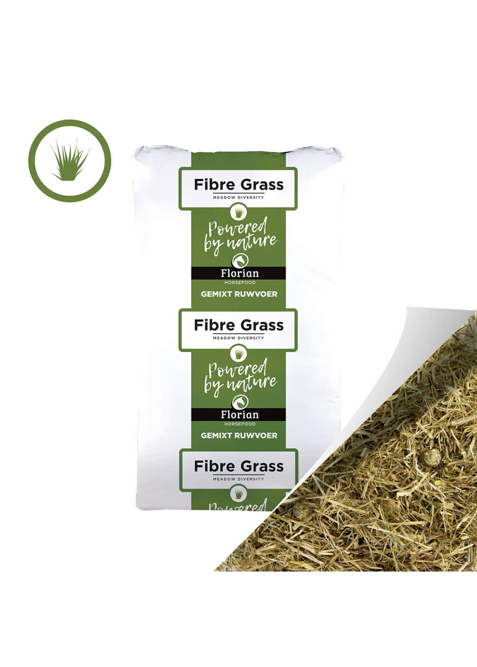 Florian Florian Fiber Grass 14 kg | Remplaçant de Fourrage Riche en Fibres pour une Alimentation Naturelle