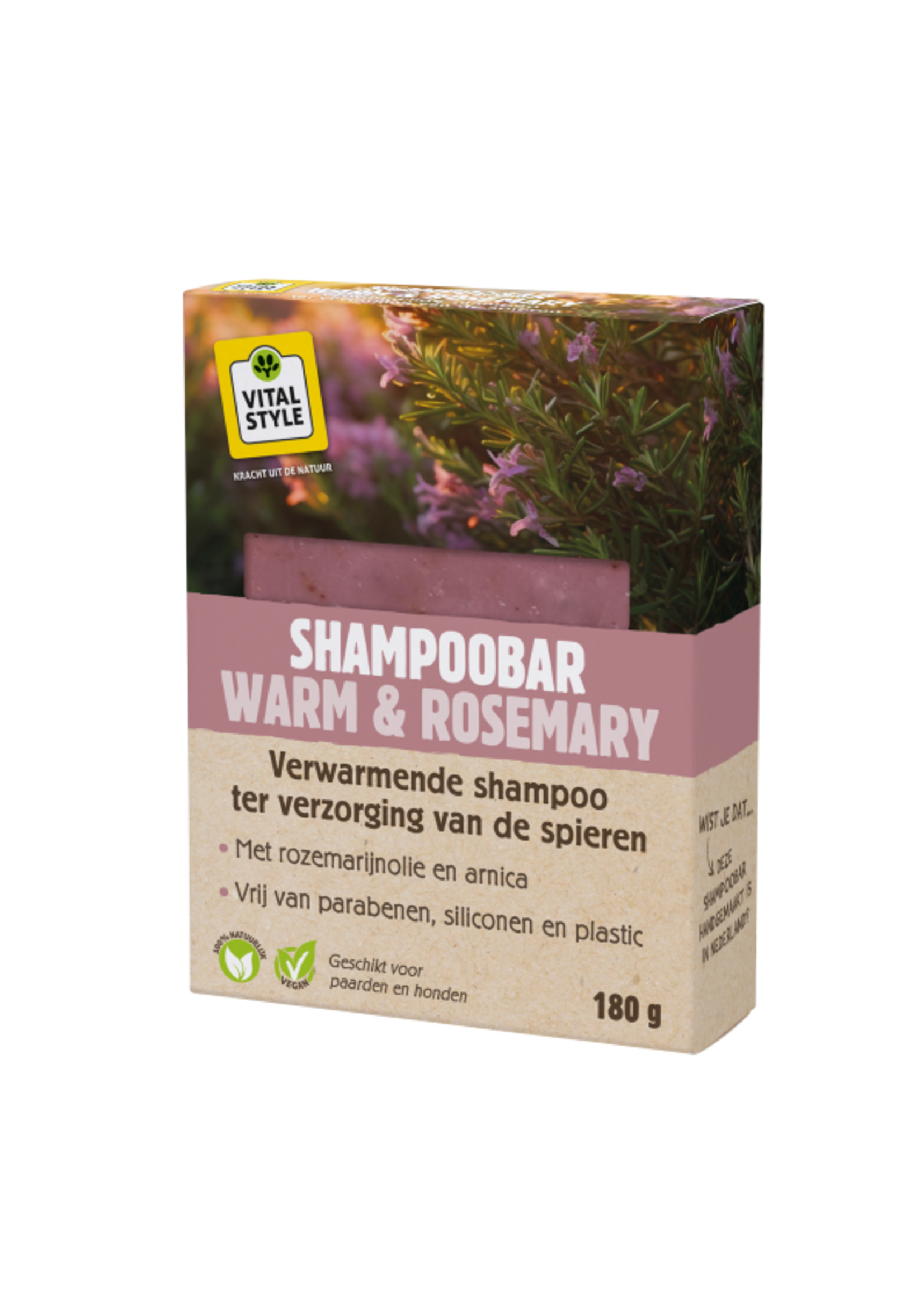 Vitalstyle Vitalstyle Shampoobar Warm Vitalstyle Shampoobar Warm & Rosemary 180 g | For a fresh and well-groomed coat