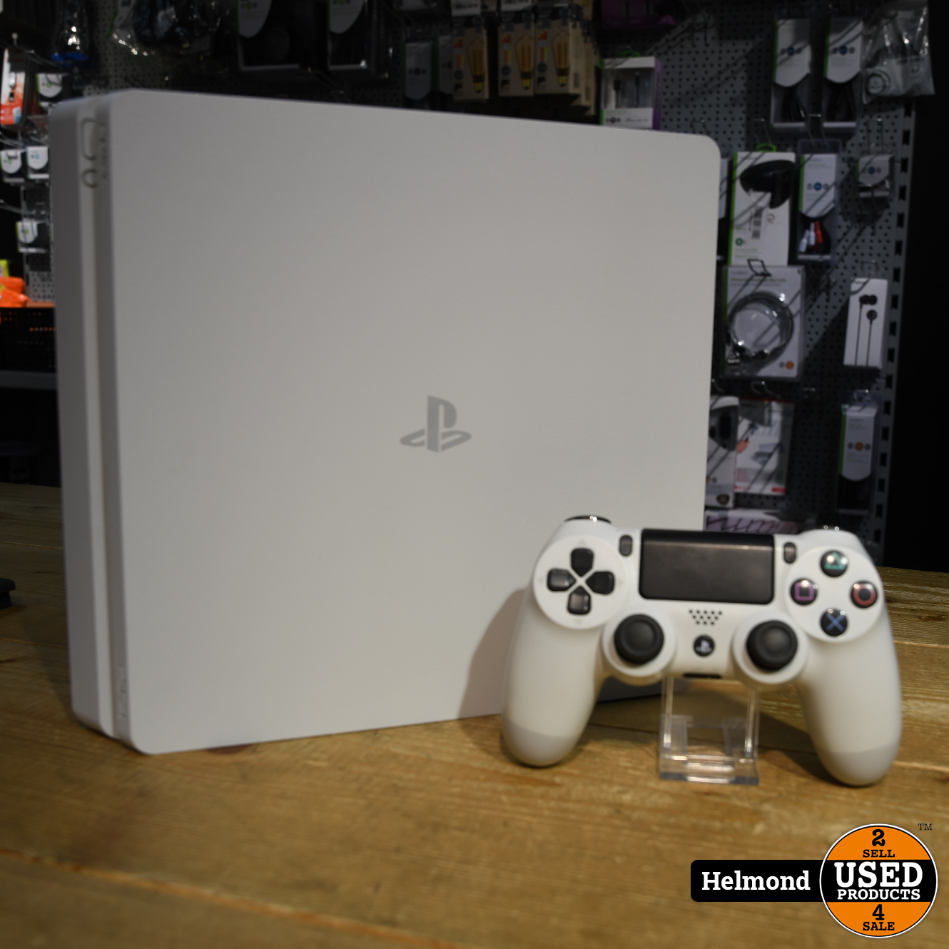 Playstation 4 Slim 500Gb Wit, Controller Nette staat - Used Products Helmond