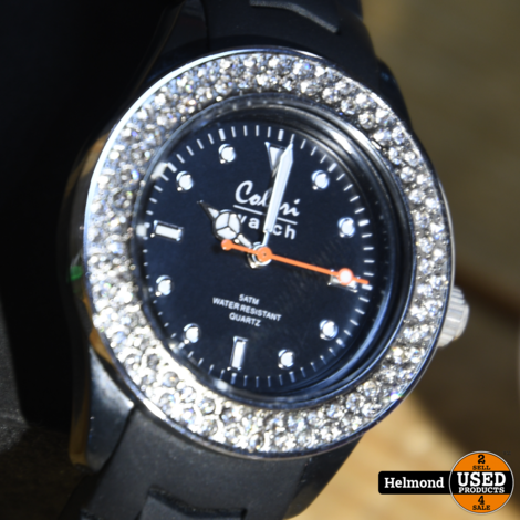 Colori Watch Dames Horloge Zwart met Steentjes | Nette Staat