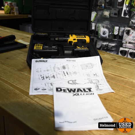 DeWalt DCD710 Accu Schroefboormachine 2 Accu's, Lader en Koffer |