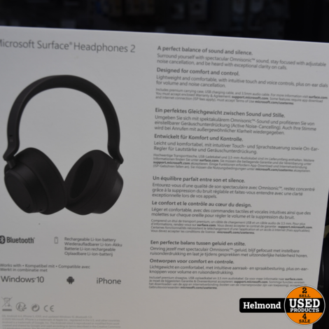 Microsoft Surface Headphones 2 zwart | Zo Goed Als Nieuw