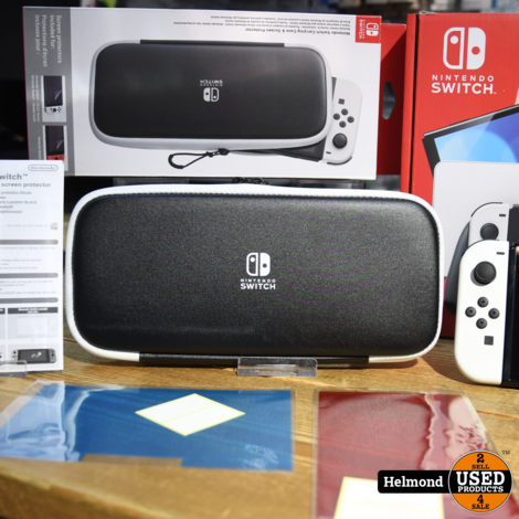 Nintendo Switch OLED Console Compleet met Originele Hoes | Zeer Nette Staat