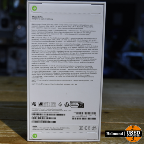 iPhone 15 Pro 128Gb Black Titanium | Nieuw in Seal
