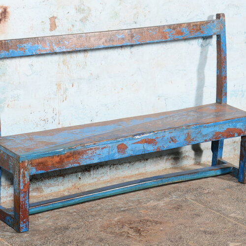 Schoolbankje blauw