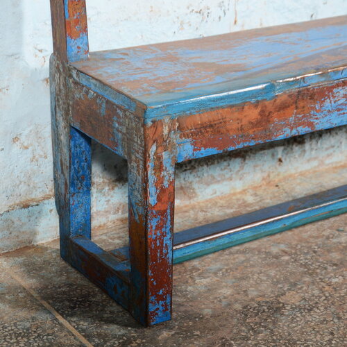 Schoolbankje blauw