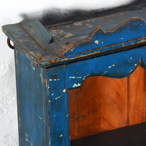 Vintage medicijnkastje donkerblauw